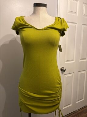 Free People Gilded Lime ruched tunic/dress